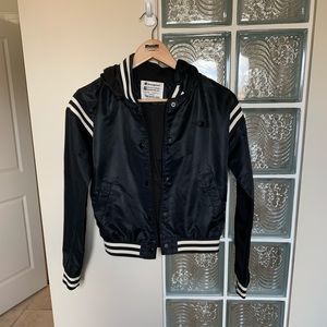 Champion bomber jacket with zip off hood